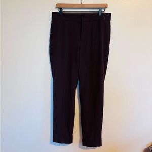 Mondetta burgundy dress pants with elastic in the waistband size 8